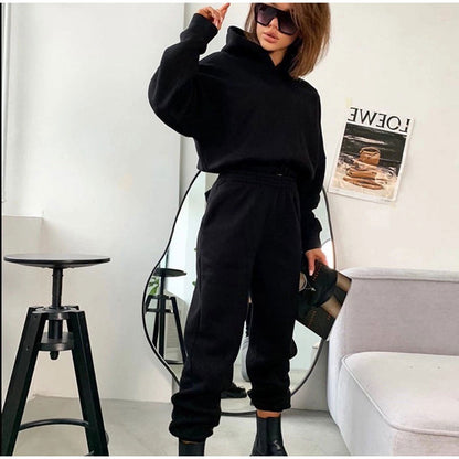 Damen Sportliches Lounge-Set Oversized Hoodie Jogginghosen Norvielle