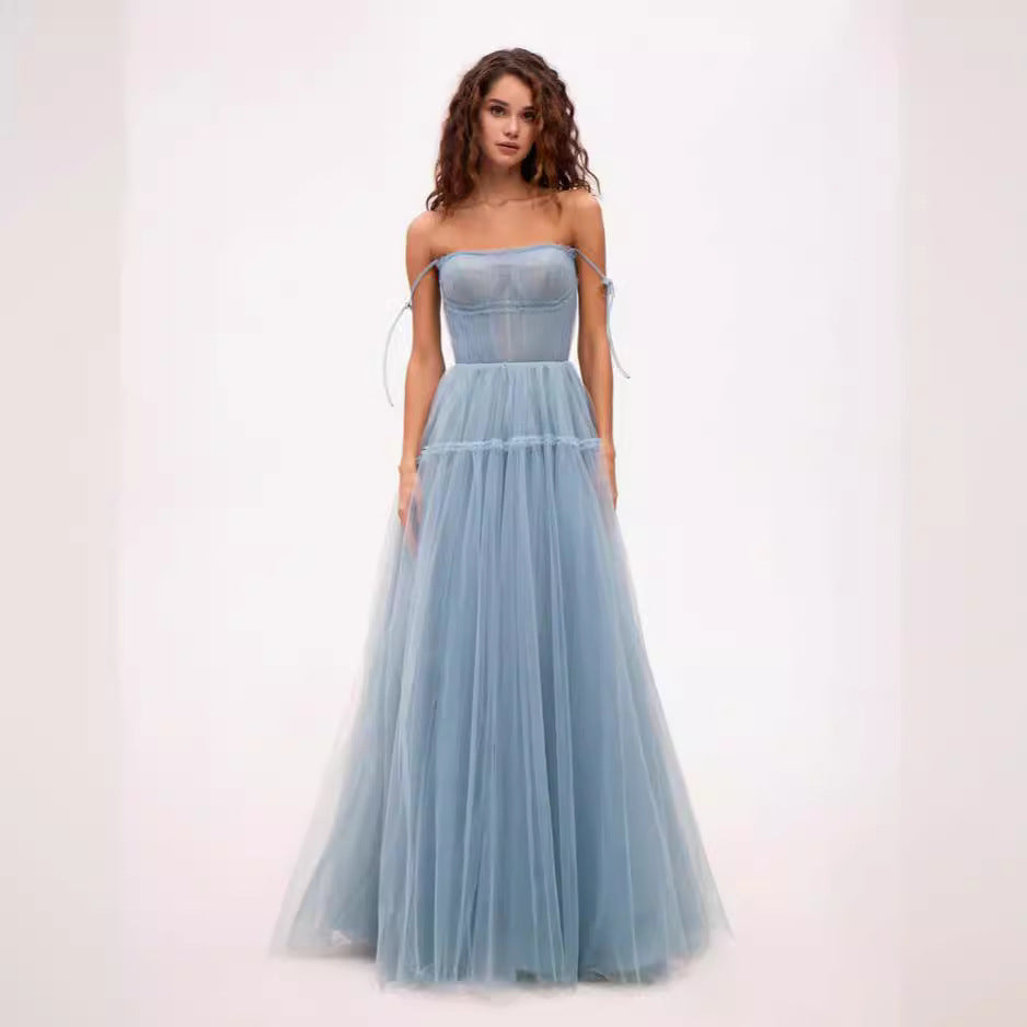 Damen Abendkleid Tüll Norvielle Elegant Schwarz - Norvielle