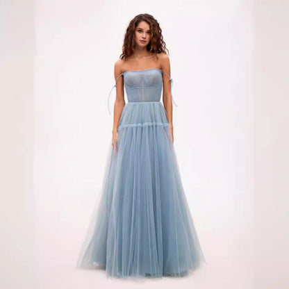 Damen Abendkleid Tüll Norvielle Elegant Schwarz - Norvielle