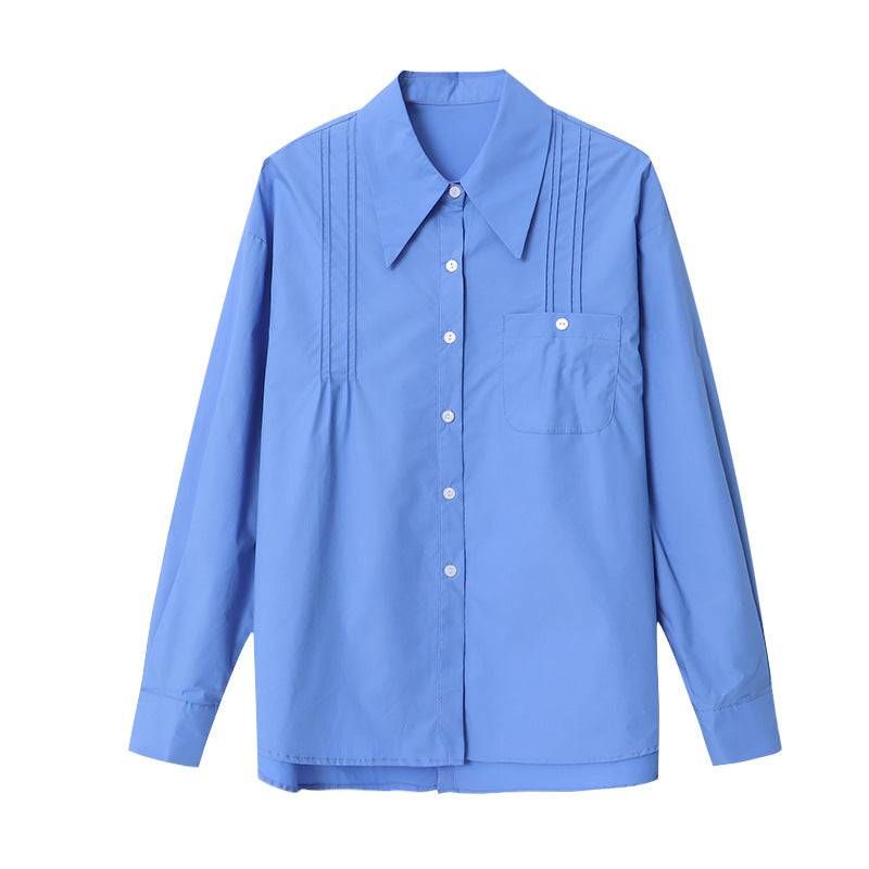Damen Bluse Klassisch Falten Norvielle
