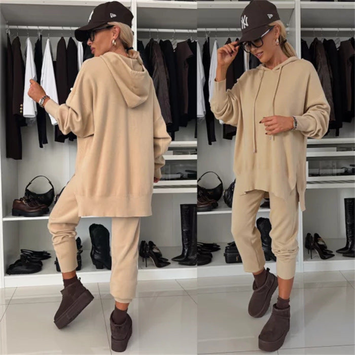 Damen Lounge-Set Oversized Kapuzenpullover Jogginghose Komfort