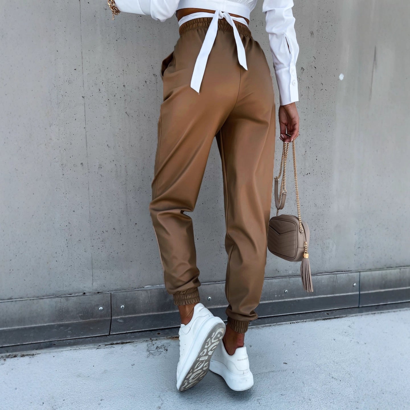 Damen Jogginghose Elastischer Bund Praktische Taschen