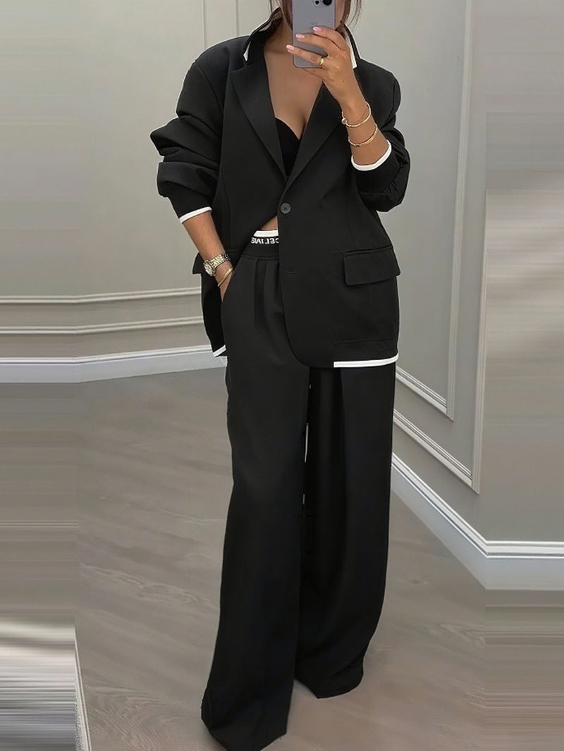 Damen Blazer-Hose-Set Weites Design Norvielle