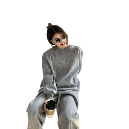 Damen Oversized Sweatshirt Lounge-Outfit Jogginghosen Norvielle