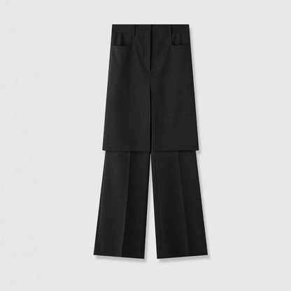 Damen Anzughose Weite Passform Baumwolle Elegant
