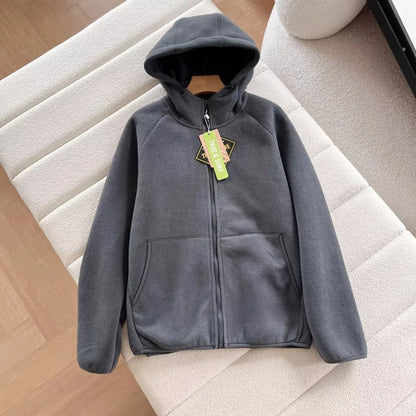 Damen Fleecejacke Mit Kapuze Warm Norvielle
