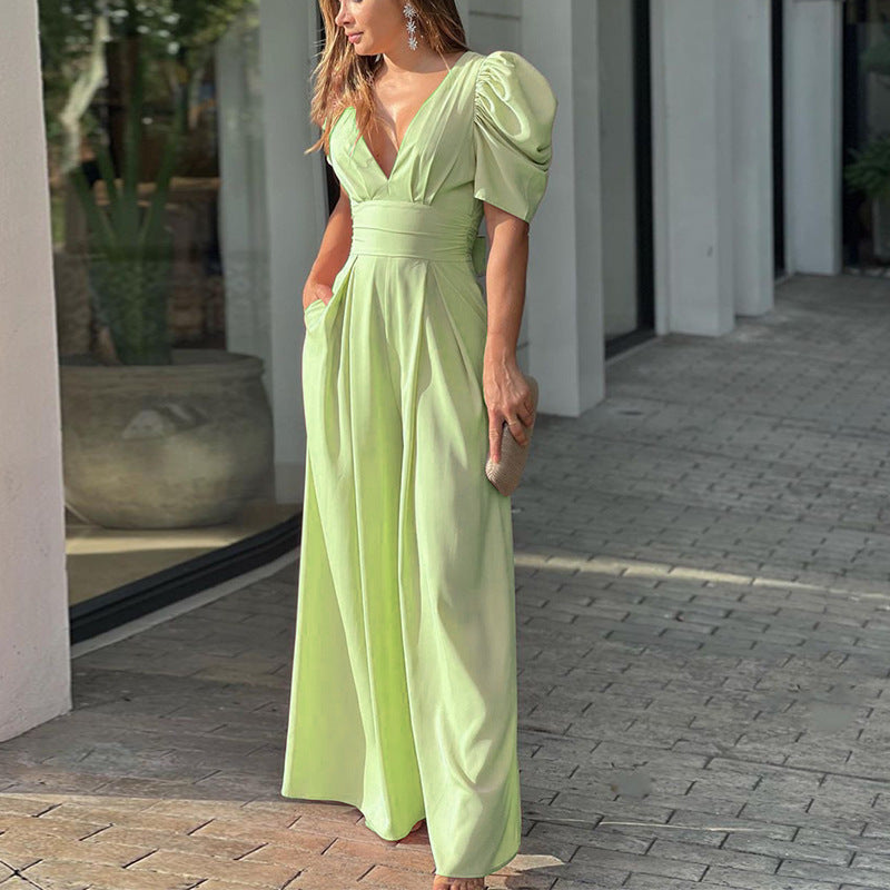Damen Jumpsuit Puffärmel Elegant Norvielle