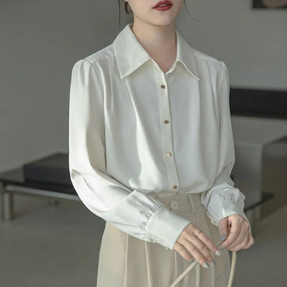 Damen Elegante Bluse aus Seide Norvielle