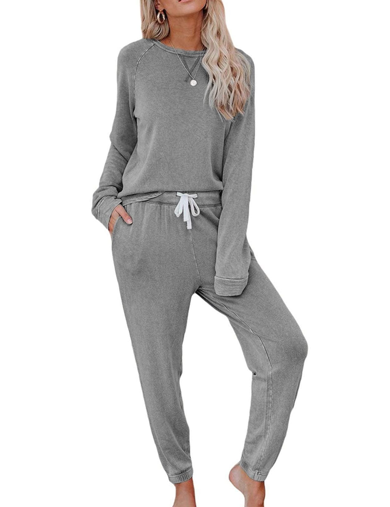 Damen Lounge-Set Oversized-Pullover und Hose Bequem Norvielle