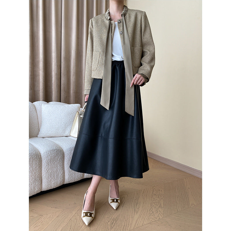 Damen Jacke Dekorativer Kragen Druckknopf Norvielle