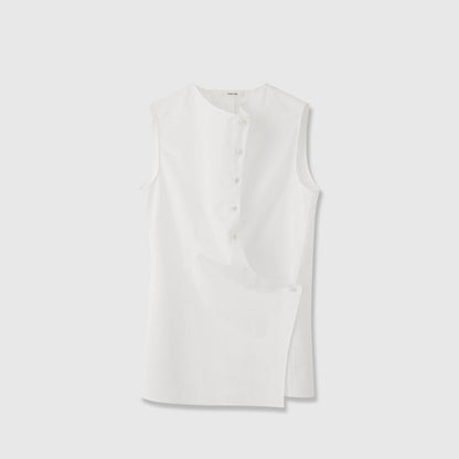 Damen Ärmelloses Hemd Asymmetrisch Norvielle