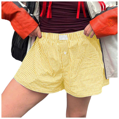 Damen Boxershorts Kariert Norvielle