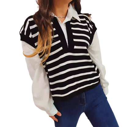 Damen Strickpullover Moderner Schnitt Puffärmel Norvielle