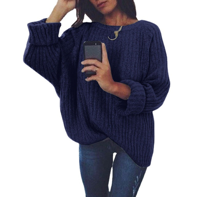 Damen Strickpullover Voluminöse Ärmel Rippenstruktur Norvielle