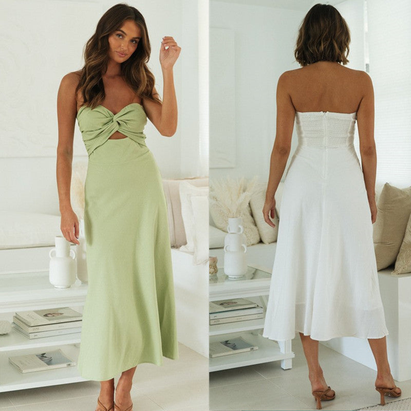Damen Midikleid Schmal Norvielle