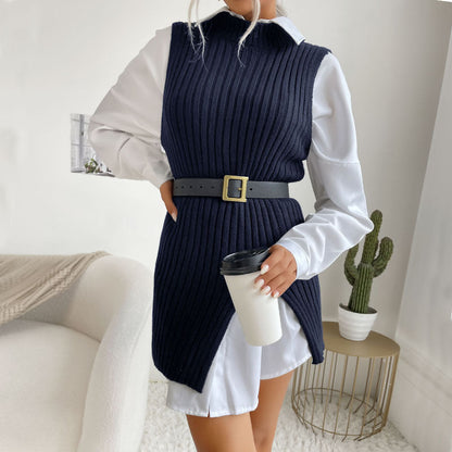 Damen Strickkleid Tailliert Modern Norvielle