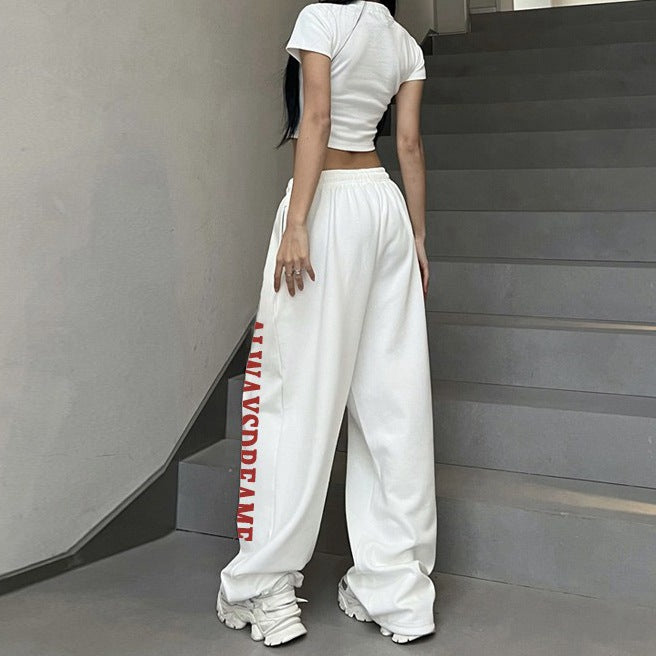 Damen Sweatpants Elastischer Bund Baumwolle