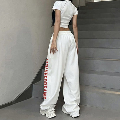 Damen Sweatpants Elastischer Bund Baumwolle