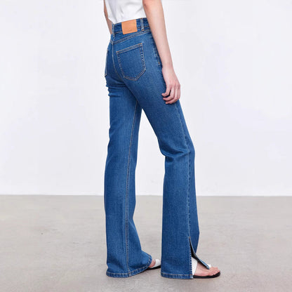 Damen Vintage-Jeans Bootcut Hochbund Norvielle