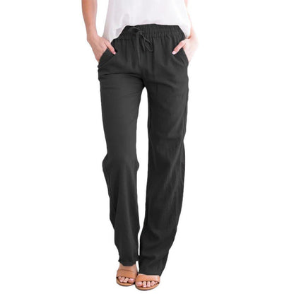 Damen Weite Hose Elastischer Bund Bequem