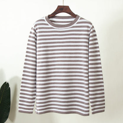 Damen Langarmshirt Geringeltes Muster Norvielle