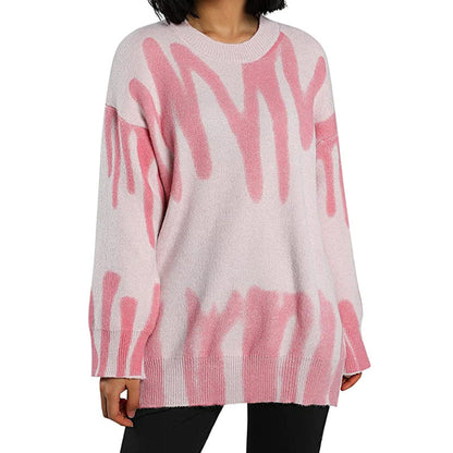 Damen Oversized Pullover Moderner Farbverlauf