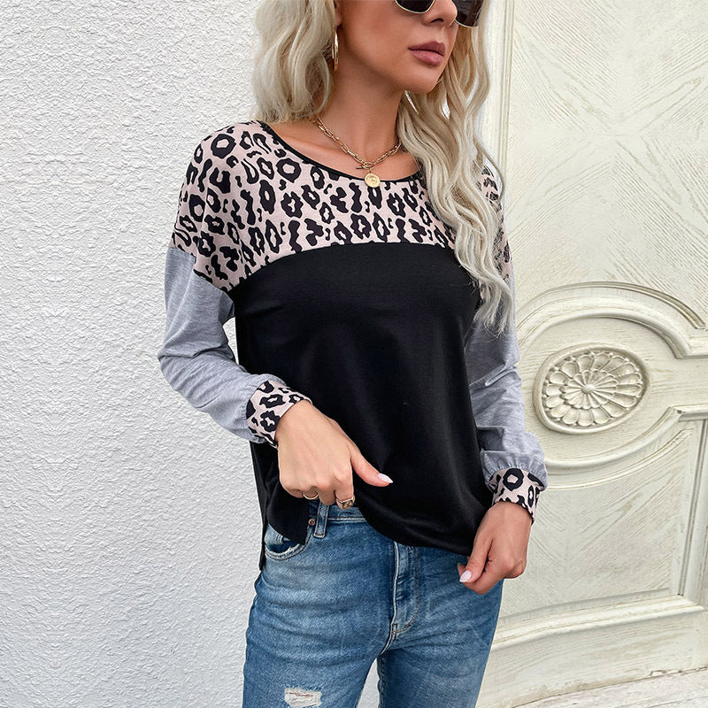 Damen Oberteil Animalprint Modern