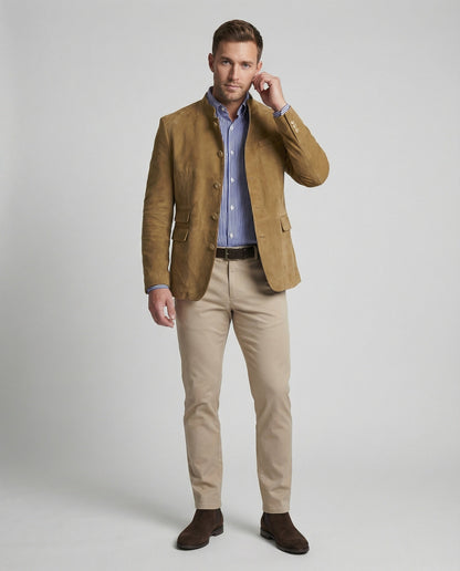 Herren Lederjacke Wildleder Modern