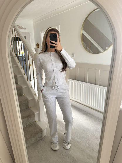 Damen Strick-Loungewear-Set mit Knopfleiste Norvielle Kuschelig