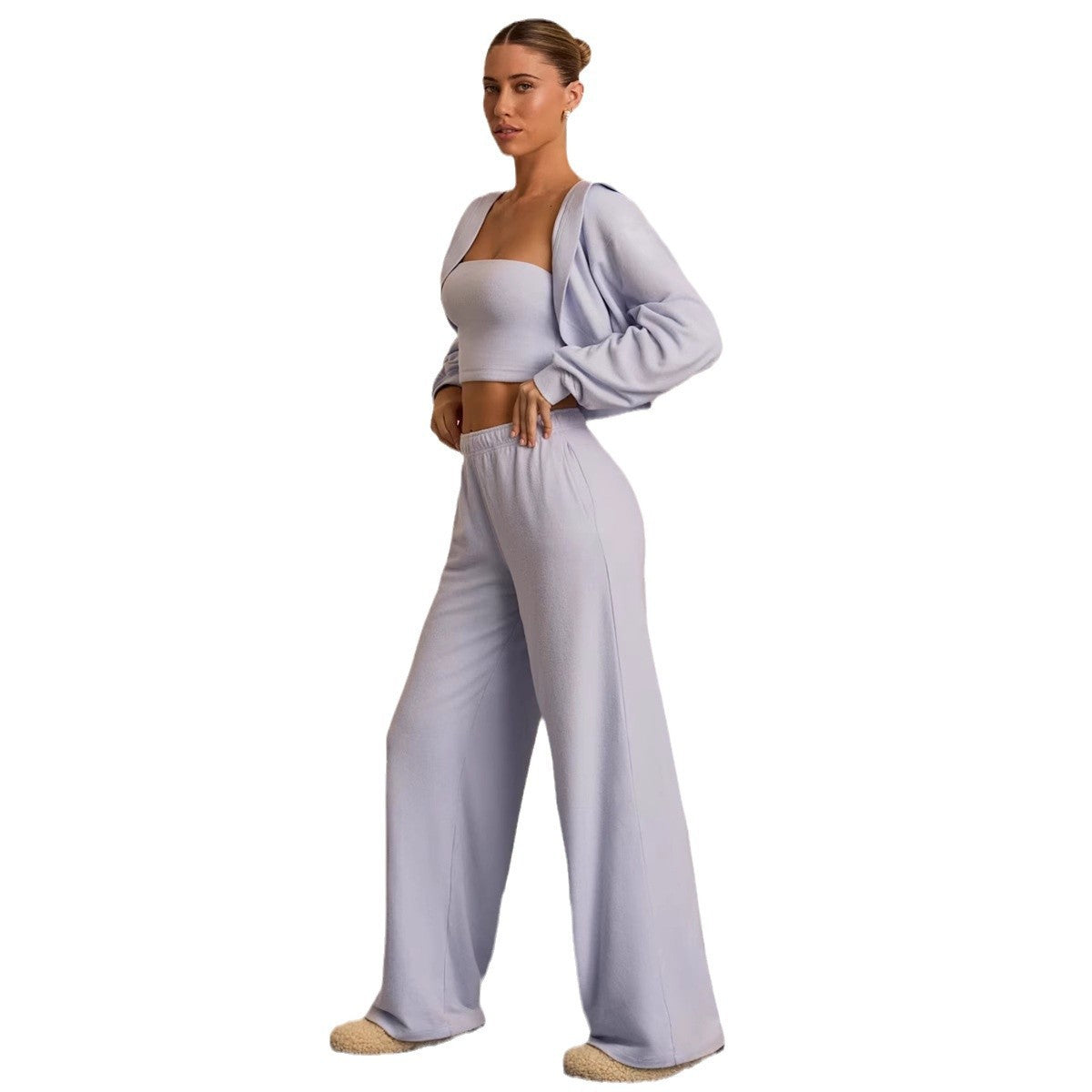 Damen Crop- und Jogginghose Baumwolle Bequem