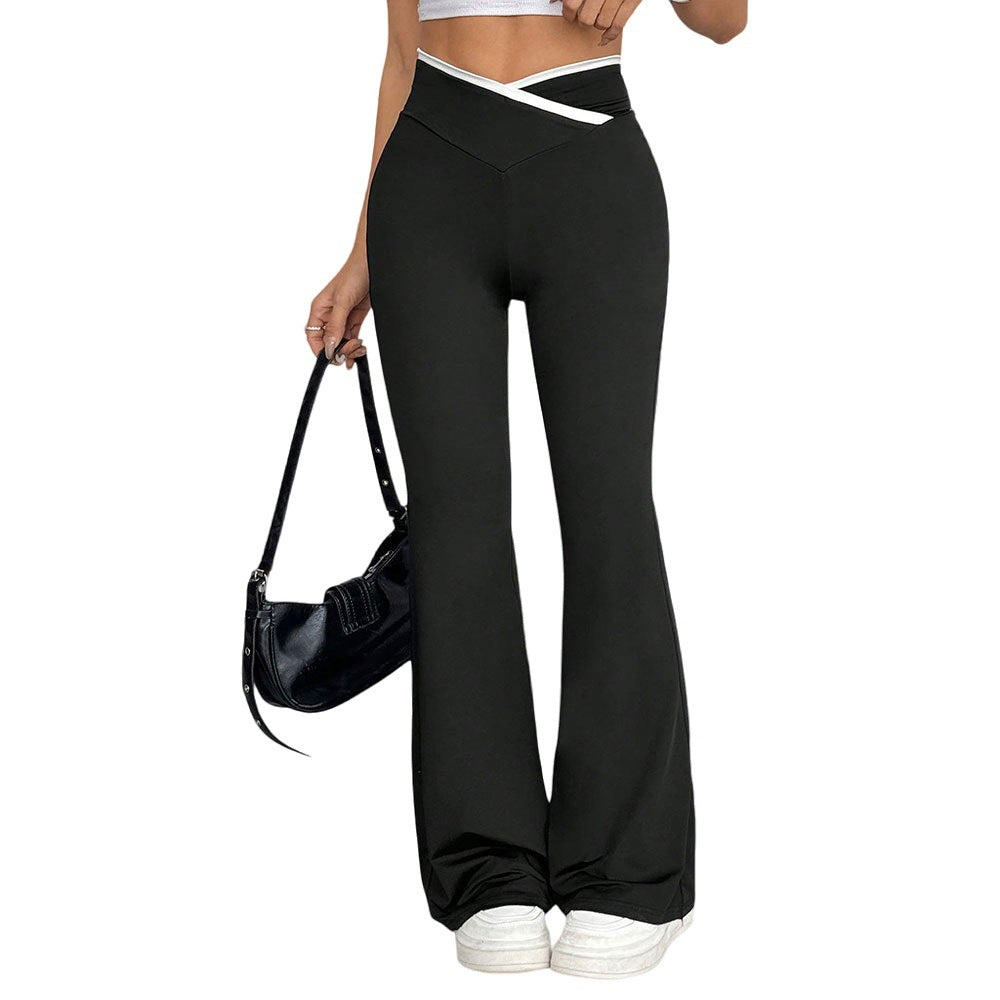 Damen Flared Yogahose Hochgeschnitten Norvielle
