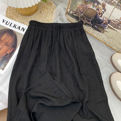 Damen Plissee-Hosen Elastischer Bund Bequem