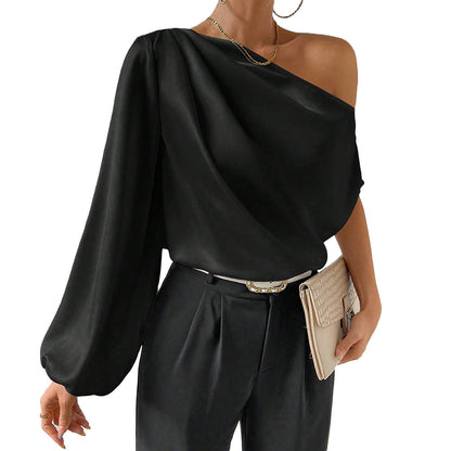 Damen Asymmetrisches mit Puffärmeln Norvielle