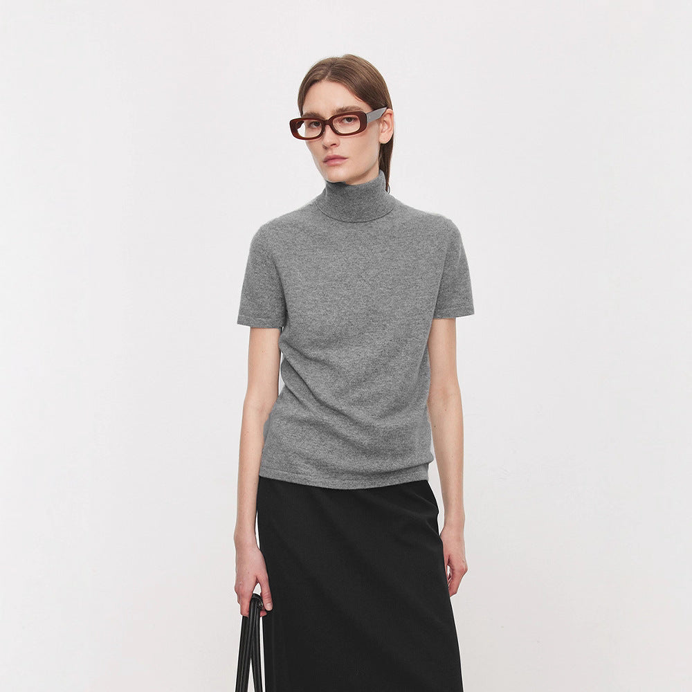 Damen T-Shirt Stehkragen Bequem Norvielle
