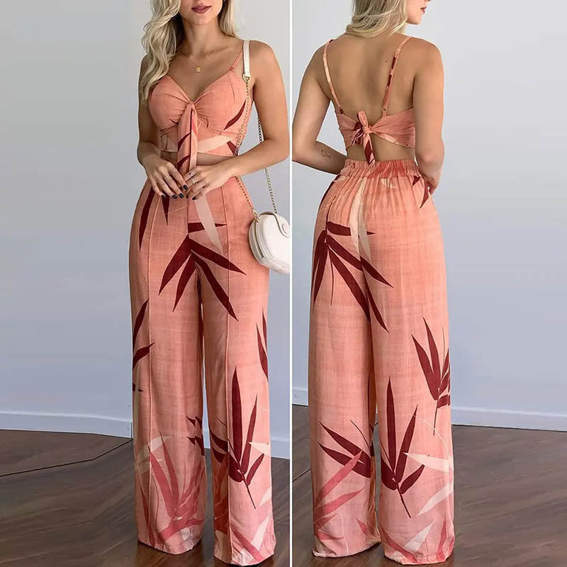 Damen Set Crop- und weite Hose Norvielle