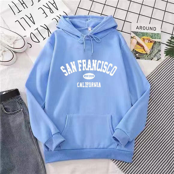 Damen Kapuzenpullover Lässiger Druck Bequem Grün