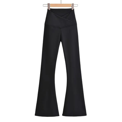 Damen Flared Leggings Hochtaillig Elegant Norvielle