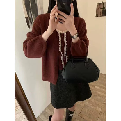 Damen Strickshirt Spitzenbesatz Lässiger Schnitt Norvielle