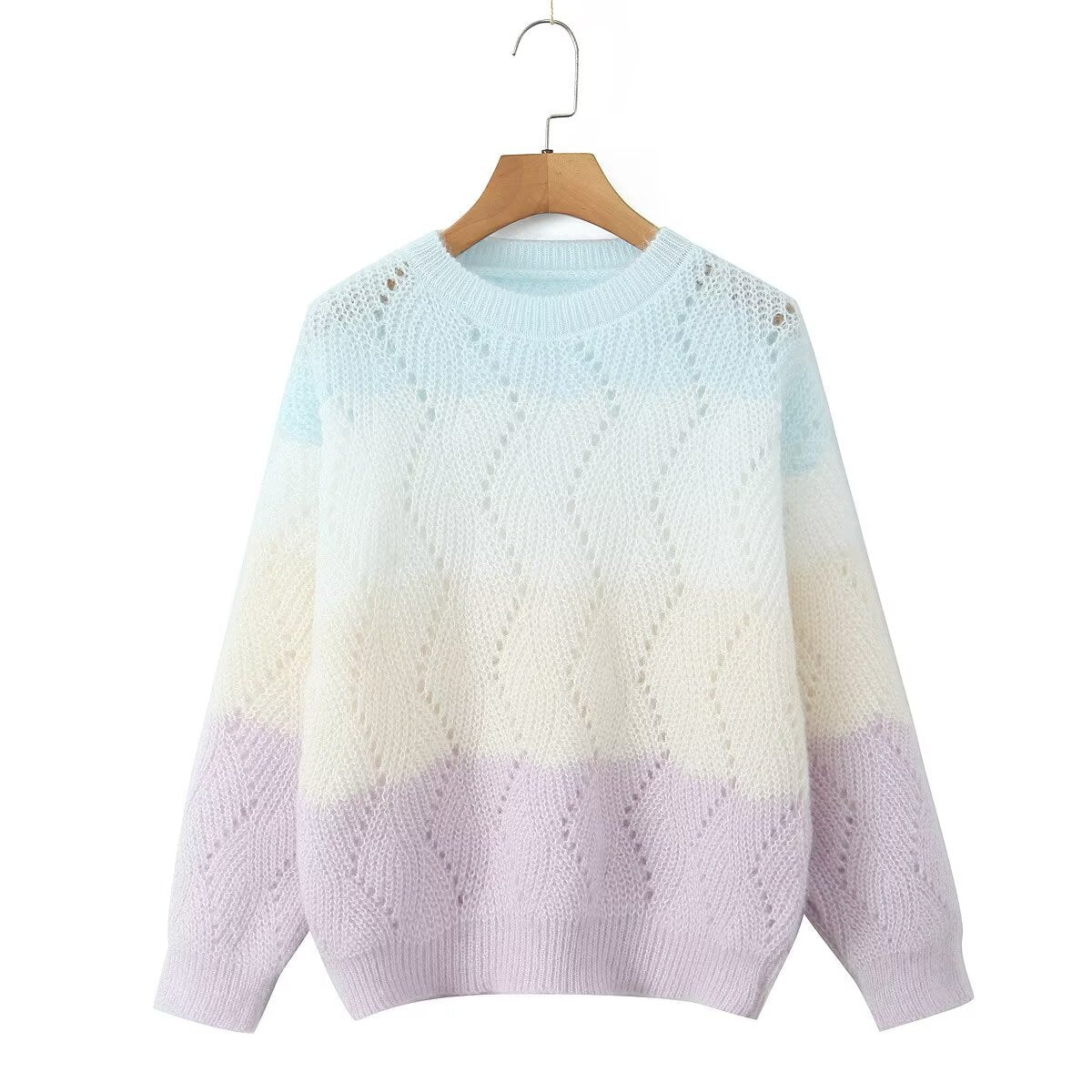 Damen Strickpullover Komfortabel Weich Pastellfarben