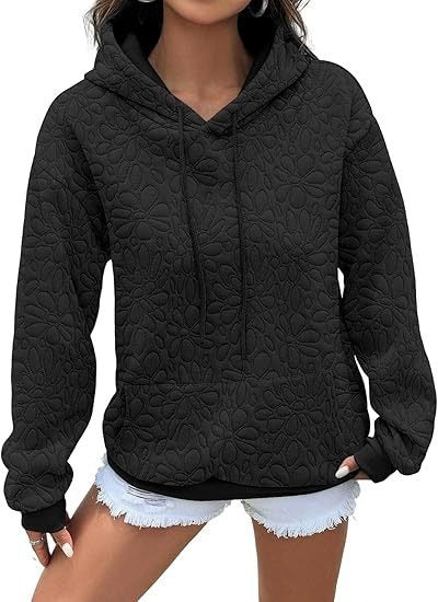 Damen Sweatshirt Strukturiertes Blumenmuster Norvielle