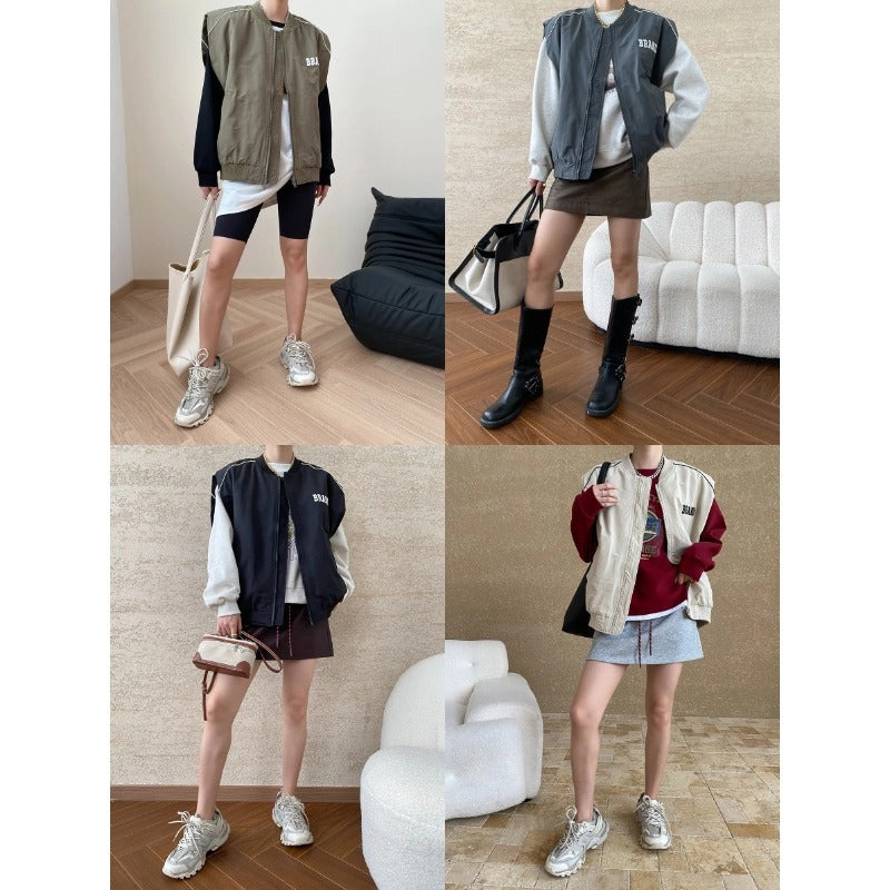 Damen Bomberjacke Urbaner Stil Hochwertiges Material