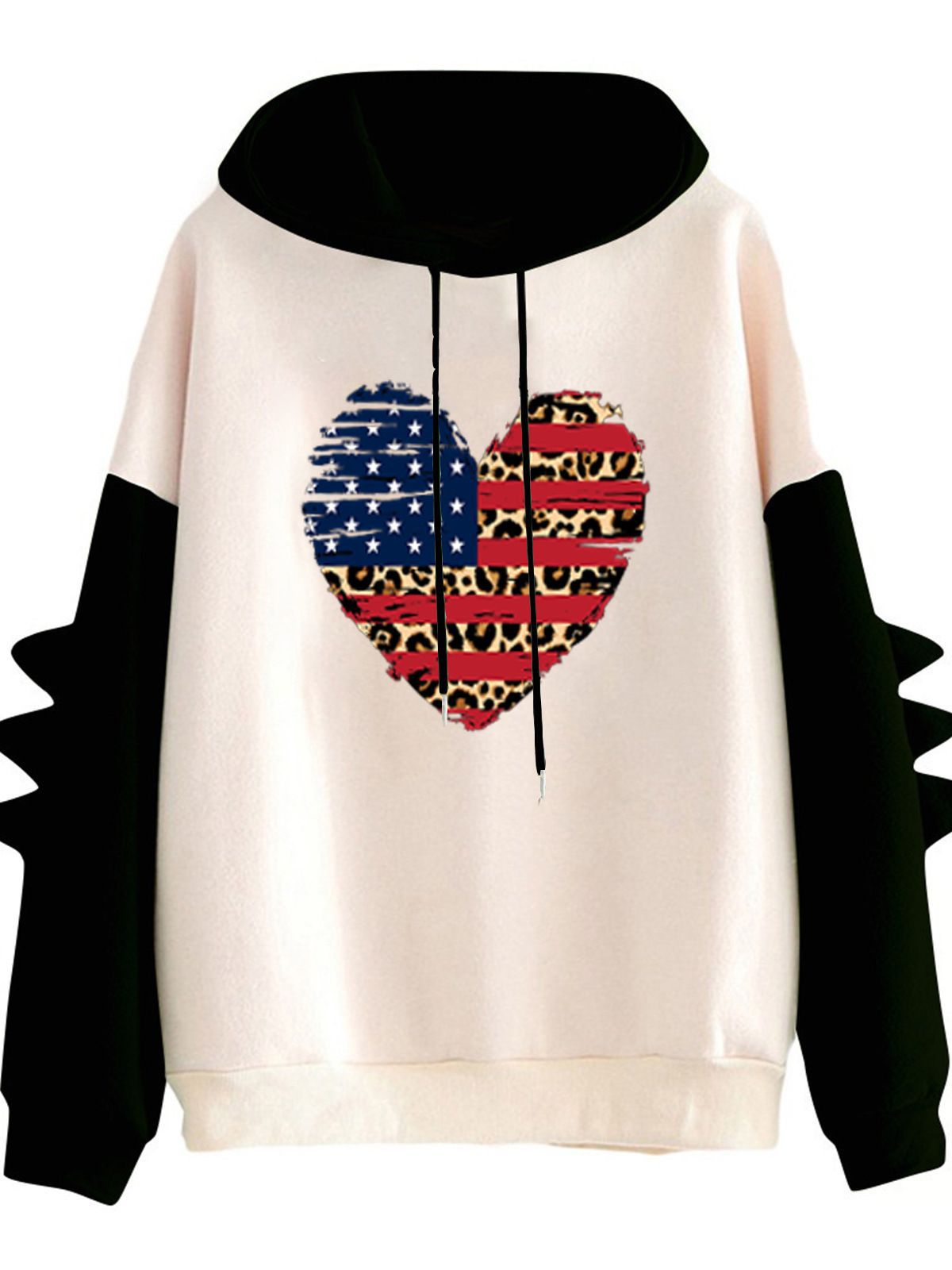 Damen Hoodie Herzdesign Trendig Norvielle