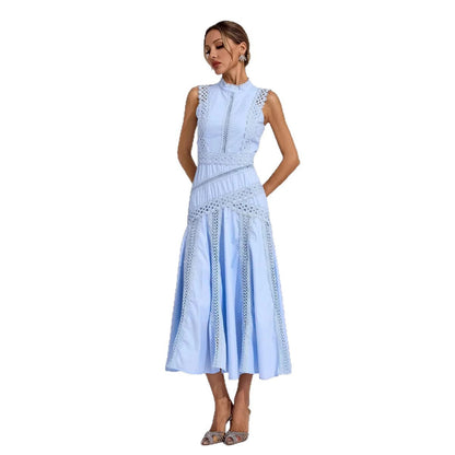 Damen Midi-Kleid Spitzenakzente Norvielle