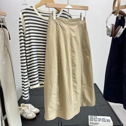 Damen Midirock Elegant Reißverschluss Norvielle