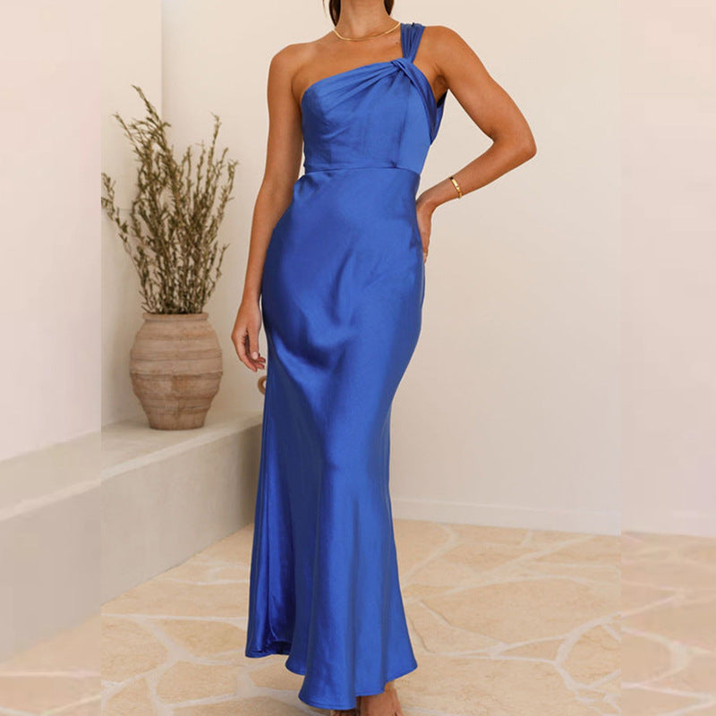 Damen Abendkleid Asymmetrischer Träger Norvielle - Norvielle