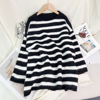 Damen Streifenpullover aus Norwoll mit modernem Design - Norvielle