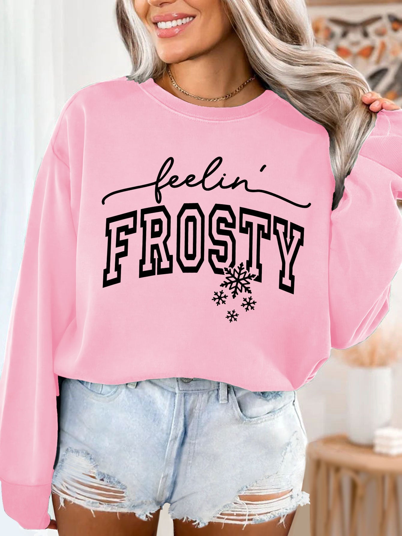 Damen Sweatshirt Grafik-Aufdruck Norvielle