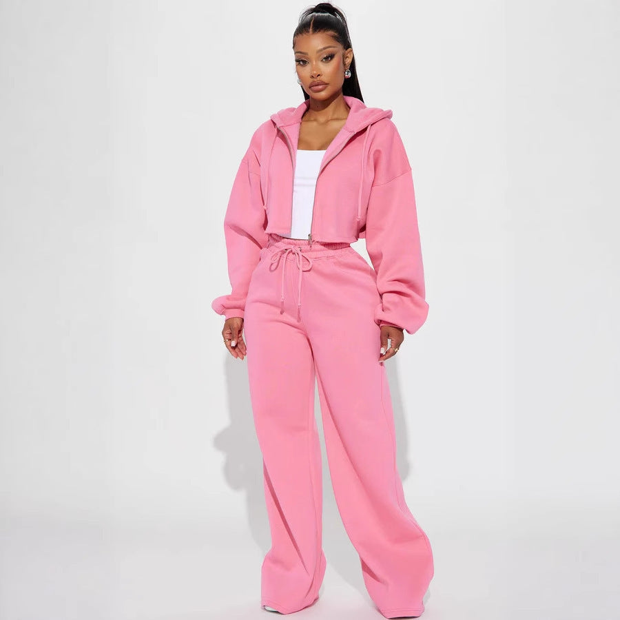 Damen Fleece-Hoodie-Set mit weiter Hose Norvielle