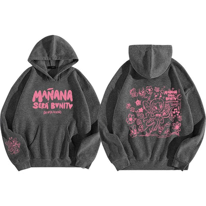 Damen Hoodie Kreativer Druck Kängurutasche