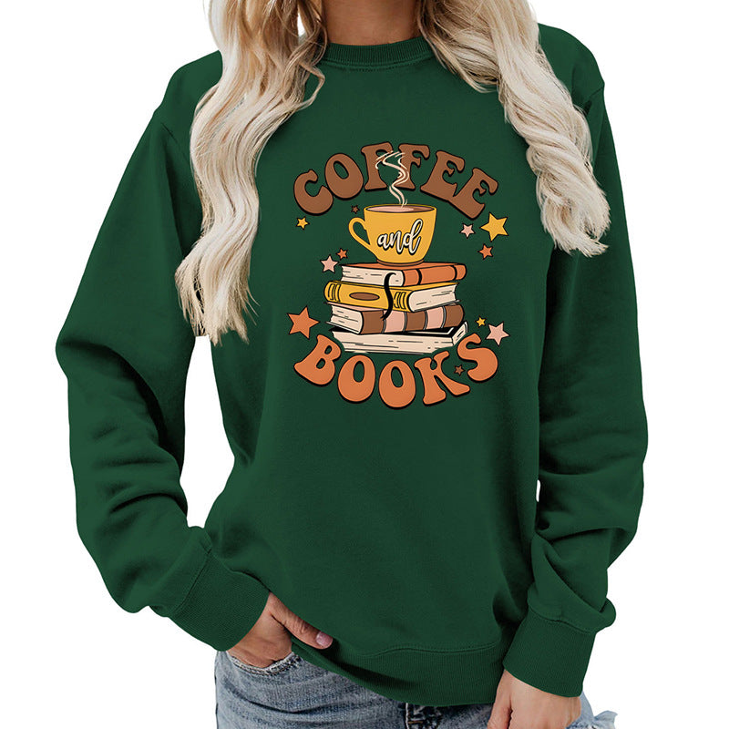 Damen Sweatshirt Kaffeebuch-Design Norvielle
